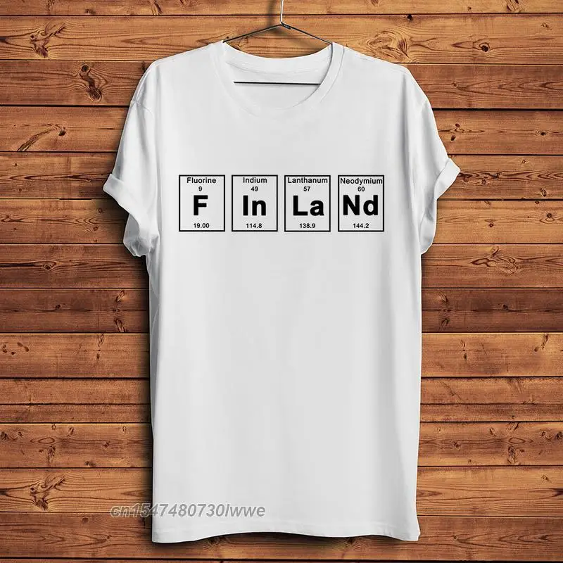 Elements Periodic Table Finland Letter Print Humorous Geek Tshirt Men Holiday Casual Unisex Streetwear T Shirt Finn Gift Tee 
Elements Periodic Table Finland Letter Print Humorous Geek Tshirt Men Holiday Casual Unisex Streetwear T Shirt Finn Gift Tee
