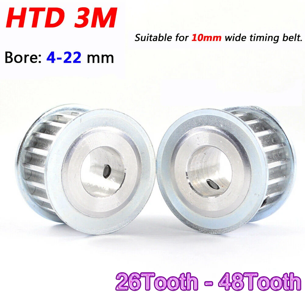 HTD 3M Timing Belt Aluminum Pulley AF Type Double Side Flat 26Tooth - 48Tooth Slot Width 11mm Bore 5-22mm Hole 3D Printer Copier
HTD 3M Timing Belt Aluminum Pulley AF Type Double Side Flat 26Tooth - 48Tooth Slot Width 11mm Bore 5-22mm Hole 3D Printer Copier