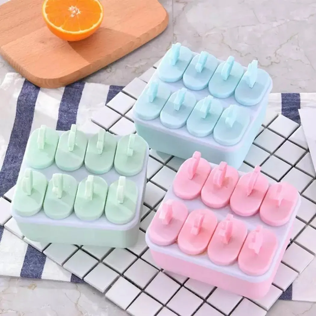 8 Grid Cells Round Shape Ice Cream Mold DIY Handmade Dessert Fruit Maker Reusable Ice Cube Tray Popsicle Utensils For Kitchen
8 Grid Cells Round Shape Ice Cream Mold DIY Handmade Dessert Fruit Maker Reusable Ice Cube Tray Popsicle Utensils For Kitchen