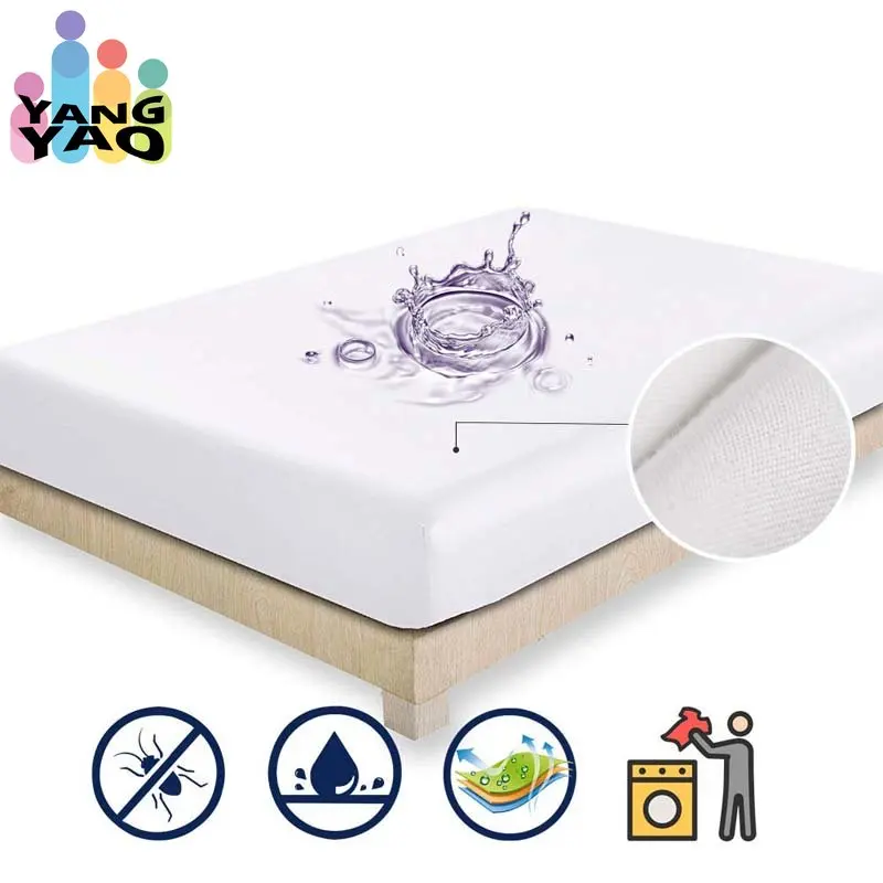 Waterproof Fitted Sheet Solid Color Soft Sanding Bed Cover Single King Customized Anti-mites Mattress Cover No Pillowcase 
Waterproof Fitted Sheet Solid Color Soft Sanding Bed Cover Single King Customized Anti-mites Mattress Cover No Pillowcase