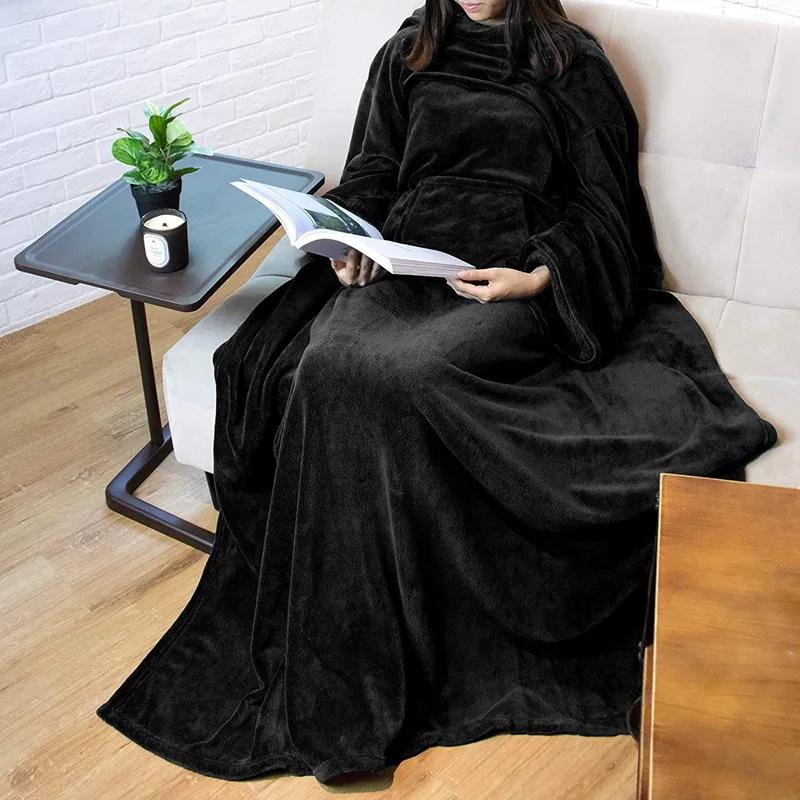 TV Blanket Large Pocket Multifunctional Wearable Lazy Sleeve Blanket Antistatic Flannel Blanket
TV Blanket Large Pocket Multifunctional Wearable Lazy Sleeve Blanket Antistatic Flannel Blanket