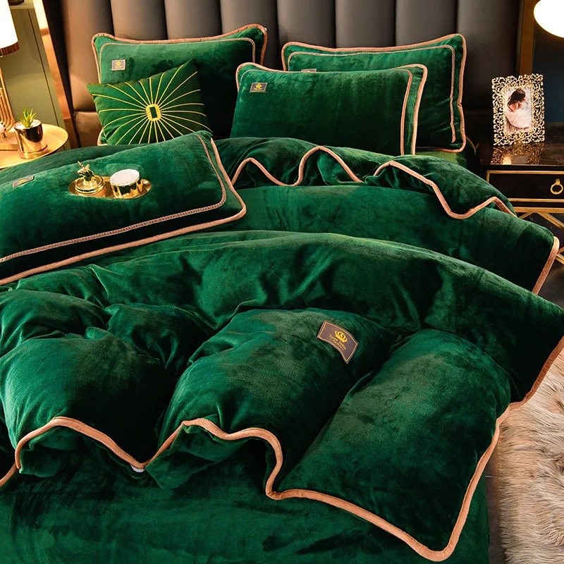 Ultra-thick Milk Fleece Winter Bedding Set Luxury Warm Comfortable Duvet Cover Set with Sheets Comforter Cover and Pillowcases
Ultra-thick Milk Fleece Winter Bedding Set Luxury Warm Comfortable Duvet Cover Set with Sheets Comforter Cover and Pillowcases