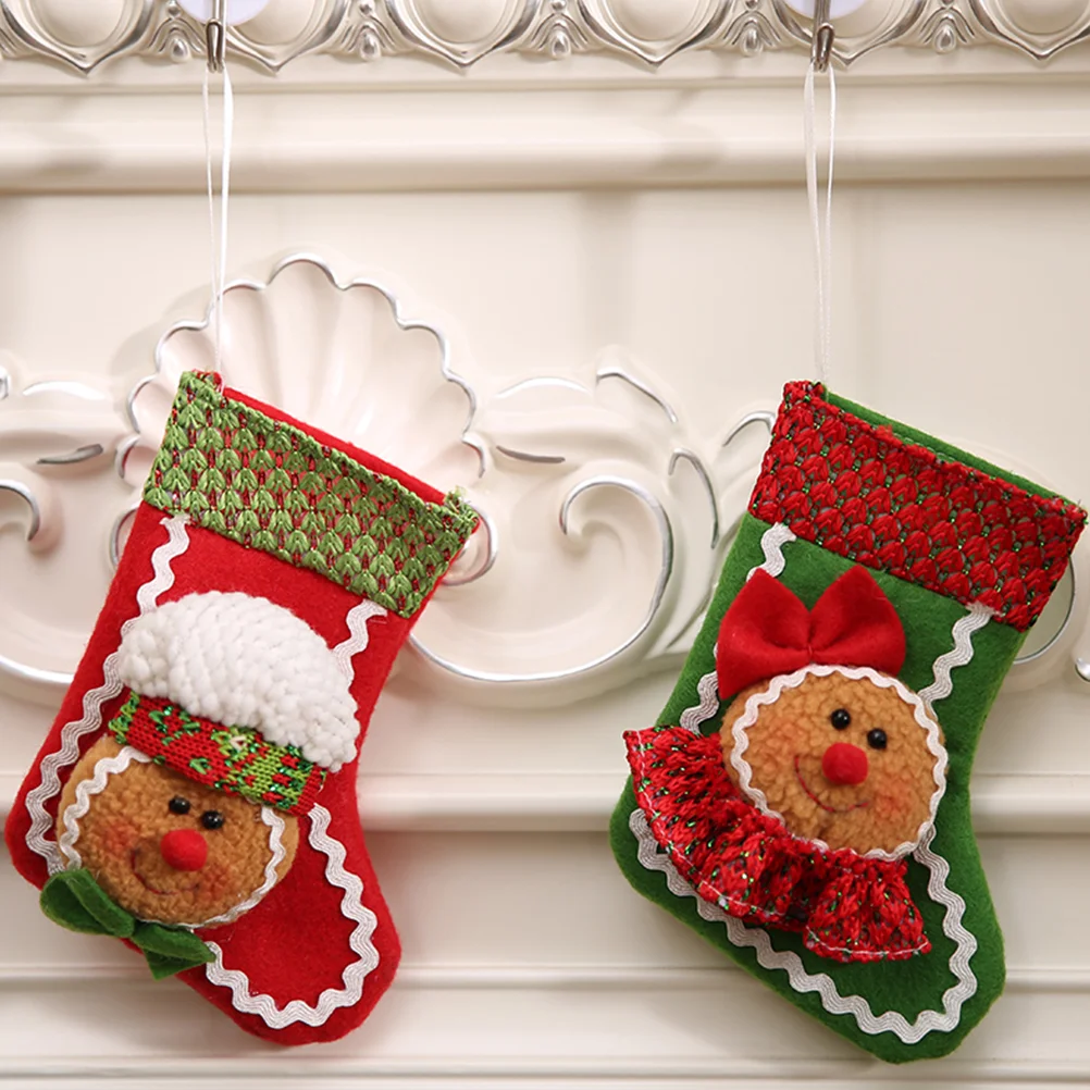 2 pcs Christmas Stocking Gingerbread Man Xmas Sock Hanging Gifts Bag Candies Bags for Tree Fireplace Door
2 pcs Christmas Stocking Gingerbread Man Xmas Sock Hanging Gifts Bag Candies Bags for Tree Fireplace Door