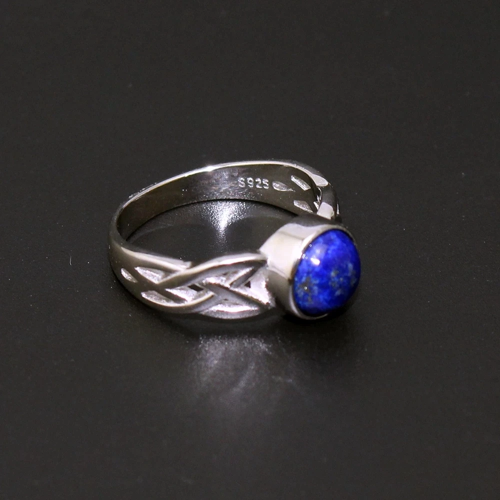 

925 Sterling Silver Movie Jewelry Cosplay The Vampire Diaries Elena Gilbert Inspired New Daylight Ring With Lapis Lazuli Stone