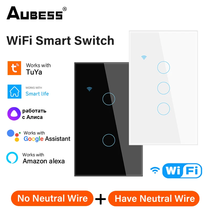 Universal Touch Switch Neutral Wire/no Neutral Wire Smart Switch Aubess Support Alexa Google Home Smart Home Home Appliance
Universal Touch Switch Neutral Wire/no Neutral Wire Smart Switch Aubess Support Alexa Google Home Smart Home Home Appliance