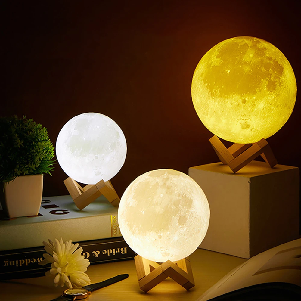 7 Color LED Night Light 3D Print Moon Lamp With Stand Starry Lamp Kids Bedroom Decor
7 Color LED Night Light 3D Print Moon Lamp With Stand Starry Lamp Kids Bedroom Decor