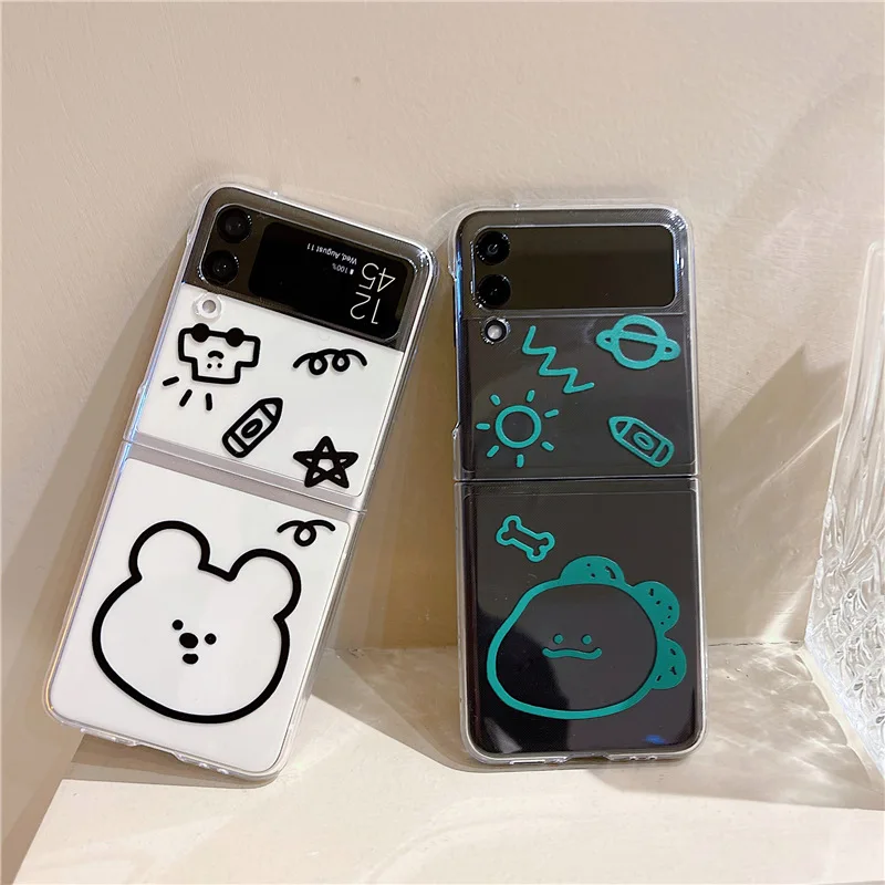Cartoon Dinosaur Bear Phone Stand Case for Samsung Galaxy Z Flip 3 Z Flip 4 Hard PC Back Cover for ZFlip3 ZFlip4 Case Shell
Cartoon Dinosaur Bear Phone Stand Case for Samsung Galaxy Z Flip 3 Z Flip 4 Hard PC Back Cover for ZFlip3 ZFlip4 Case Shell