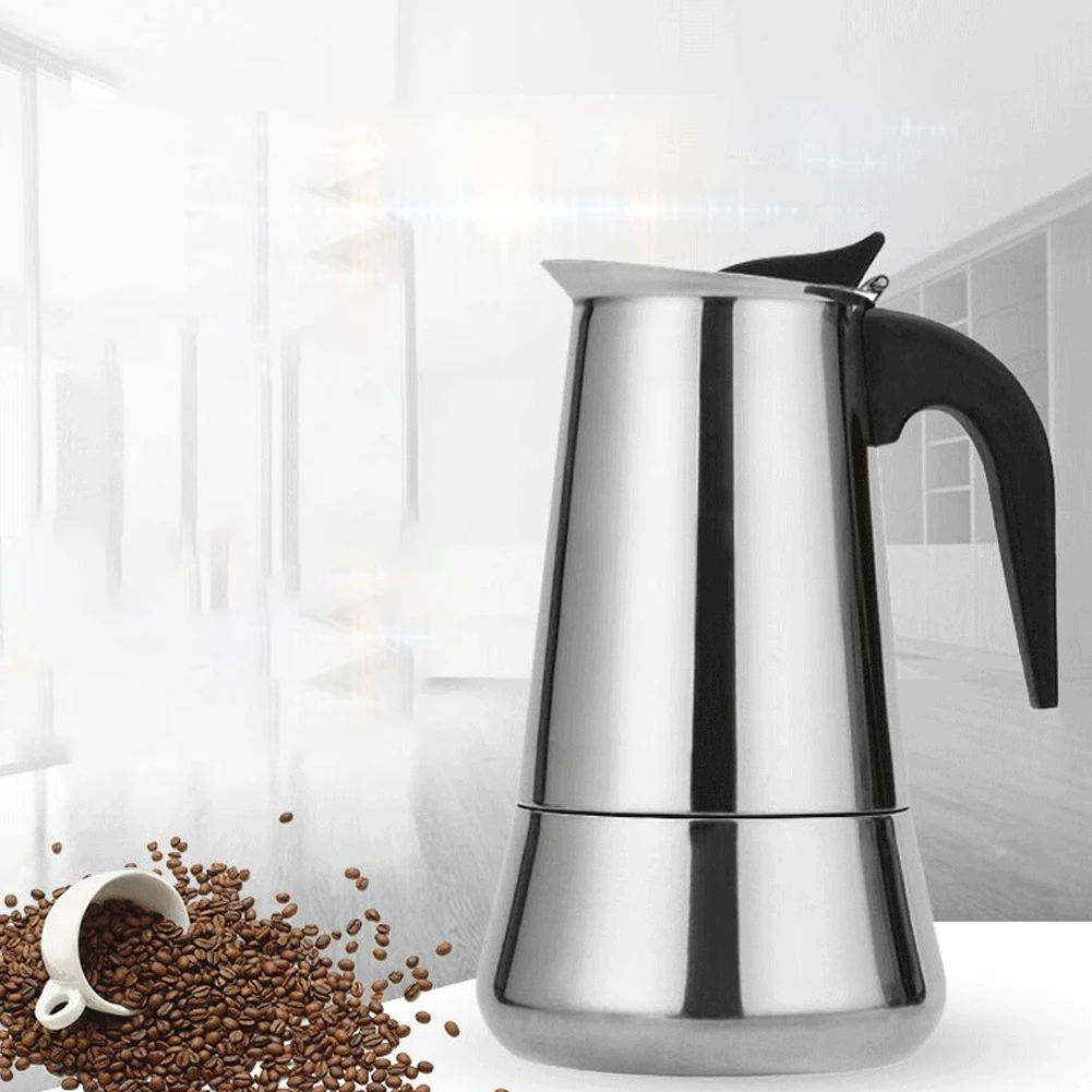 Coffee Pot Large Capacity Stainless Steel Coffee Maker Espresso Maker Cup Stove Top Coffee Percolator Moka Pot
Coffee Pot Large Capacity Stainless Steel Coffee Maker Espresso Maker Cup Stove Top Coffee Percolator Moka Pot