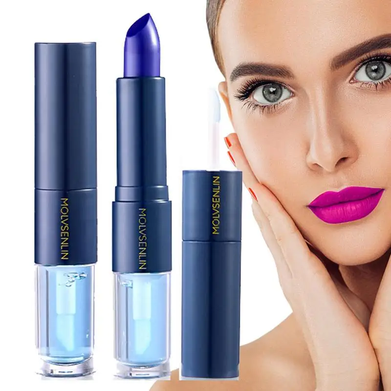 Magic Blue Lipsticks Waterproof Dual Cup Temperature Changing Lip Stain Gloss Long Lasting Moisturizing Lip Stick Nutritious Lip
Magic Blue Lipsticks Waterproof Dual Cup Temperature Changing Lip Stain Gloss Long Lasting Moisturizing Lip Stick Nutritious Lip