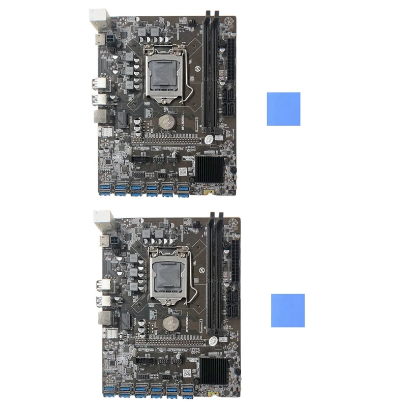 2X B250C Miner Motherboard+Thermal Pad 12 PCIE to USB3.0 Graphics Card Slot LGA1151 Support DDR4 DImm RAM for BTC Mining
2X B250C Miner Motherboard+Thermal Pad 12 PCIE to USB3.0 Graphics Card Slot LGA1151 Support DDR4 DImm RAM for BTC Mining
