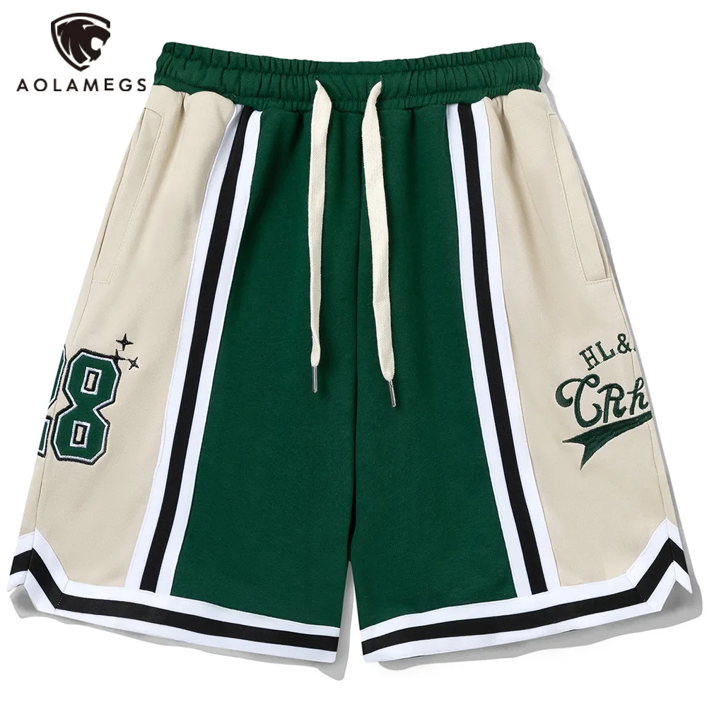 Aolamegs Men's Shorts Letter Embroidery Patchwork Hit Color Drawstring Elastic Waist Short Pants Cozy High Street Men's Clothing
Aolamegs Men's Shorts Letter Embroidery Patchwork Hit Color Drawstring Elastic Waist Short Pants Cozy High Street Men's Clothing