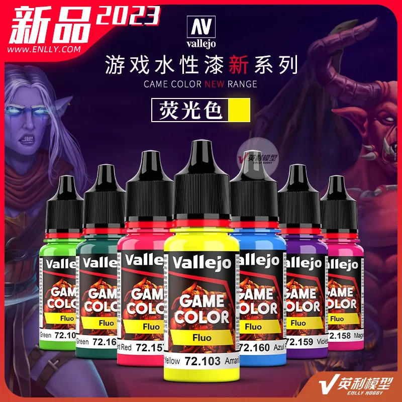 Vallejo AV Paint Fluorescence Color Environmentally Friendly Water Warhammer Game GAME new series 18ml Model Painting
Vallejo AV Paint Fluorescence Color Environmentally Friendly Water Warhammer Game GAME new series 18ml Model Painting