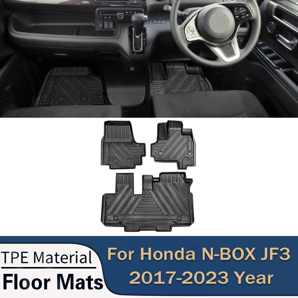 

Автомобильные коврики для Honda N-BOX JF3 RHD 2017-2023, всесезонные коврики из ТПЭ без запаха, водонепроницаемые аксессуары для интерьера