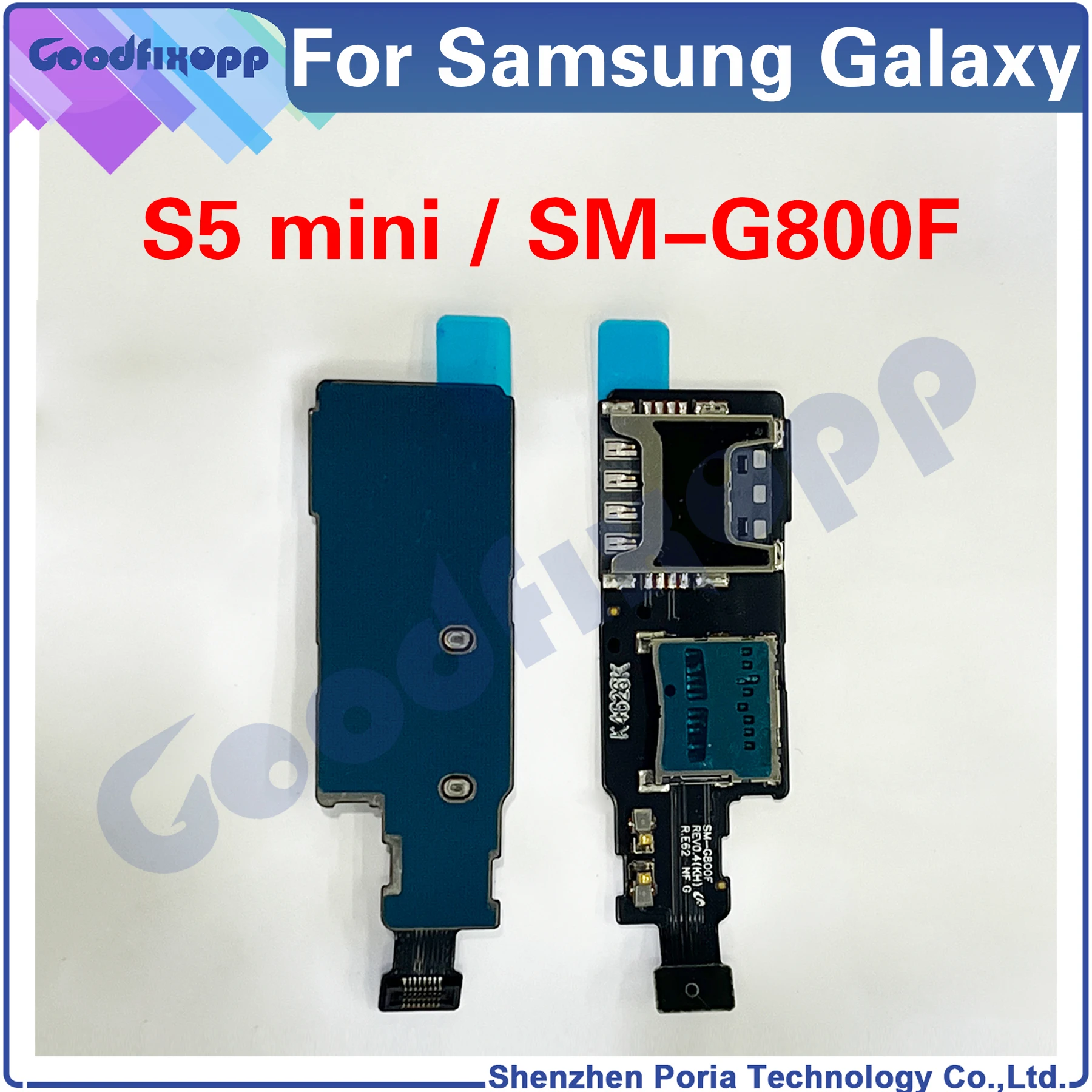 

SD Read Card Holder For Samsung Galaxy S5 mini SM-G800F G800F S5mini SIM Card Tray Reader Flex Cable Memory Connector Inner