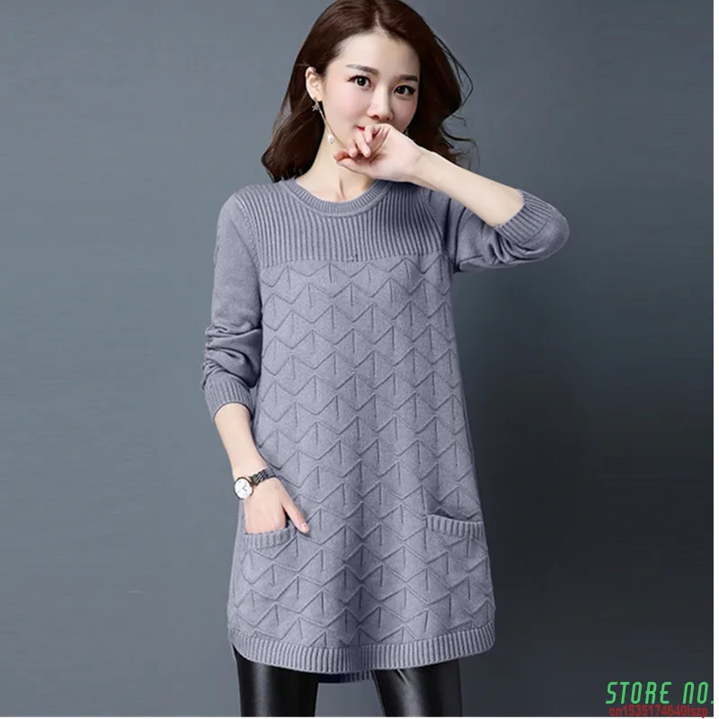 2022Fashion Women O Neck Knitted Sweater Plus Size Loose Warm Soft Jumper Women Sweaters With Pocket Casual Pullover Female Tops
2022Fashion Women O Neck Knitted Sweater Plus Size Loose Warm Soft Jumper Women Sweaters With Pocket Casual Pullover Female Tops
