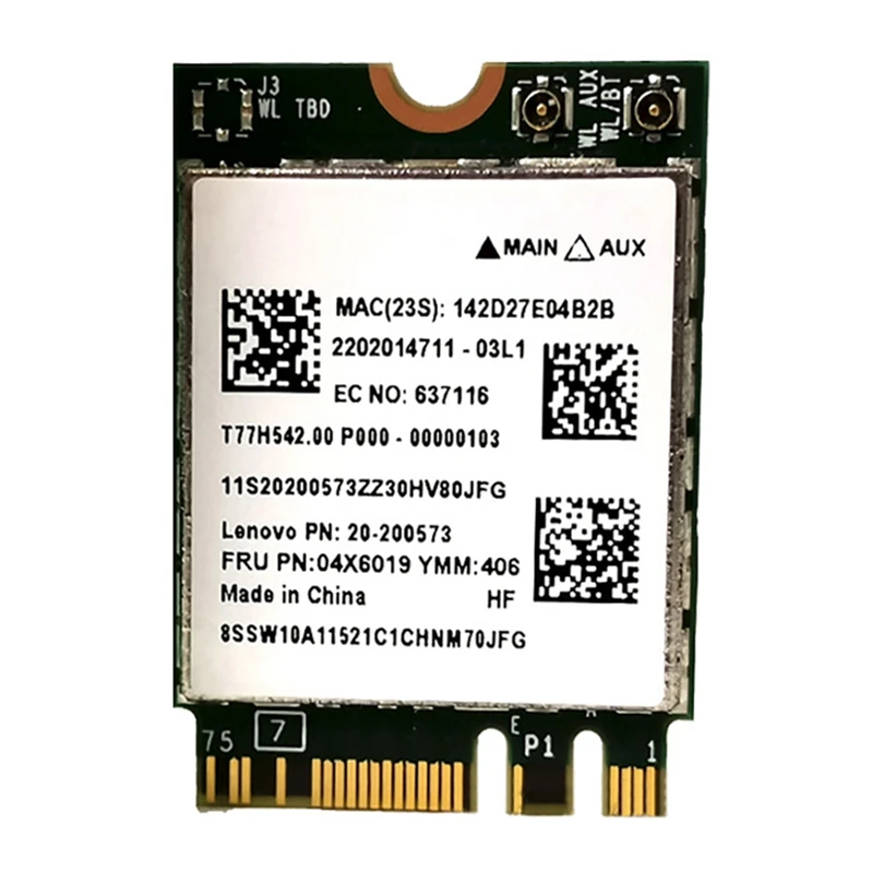 Беспроводная сетевая карта BCM94371ZAE, 2,4G/5G, два диапазона, 1167M, Bluetooth 4,1, настольный ноутбук, Беспроводной Wi-Fi модуль 802.11AC
Беспроводная сетевая карта BCM94371ZAE, 2,4G/5G, два диапазона, 1167M, Bluetooth 4,1, настольный ноутбук, Беспроводной Wi-Fi модуль 802.11AC