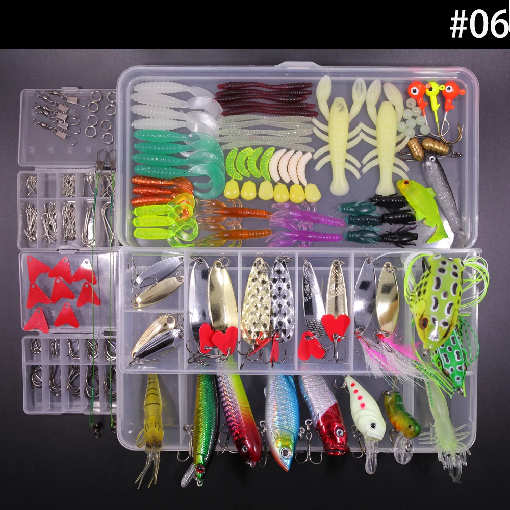 Soft Fishing Lures Kit Soft And Hard Bait Set Gear Layer Minnow Metal Jig Spoon For Bass Pike Crank Tackle Accessories With Box
Soft Fishing Lures Kit Soft And Hard Bait Set Gear Layer Minnow Metal Jig Spoon For Bass Pike Crank Tackle Accessories With Box