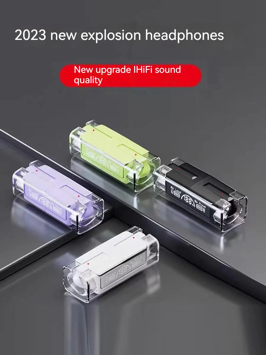 Rectangle Case Digital Display Wireless Earphones Heavy Bass Headphones Low Latency HiFi Stereo Music With Microphone
Rectangle Case Digital Display Wireless Earphones Heavy Bass Headphones Low Latency HiFi Stereo Music With Microphone