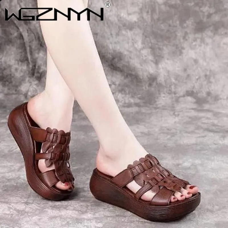 Summer Slippers Women 2022 New Genuine PU Leather Ladies Slippers Platform Women Shoes Casual Retro Open Toe Shoes Sandals Women
Summer Slippers Women 2022 New Genuine PU Leather Ladies Slippers Platform Women Shoes Casual Retro Open Toe Shoes Sandals Women