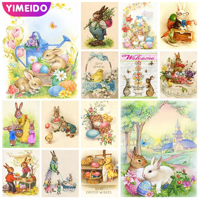 YIMEIDO Animal Rabbit AB Diamond Painting Kits Happy Easter Zipper Bag Chicken and Egg Diamonds Embroidery Pour Glue Home Decor
YIMEIDO Animal Rabbit AB Diamond Painting Kits Happy Easter Zipper Bag Chicken and Egg Diamonds Embroidery Pour Glue Home Decor