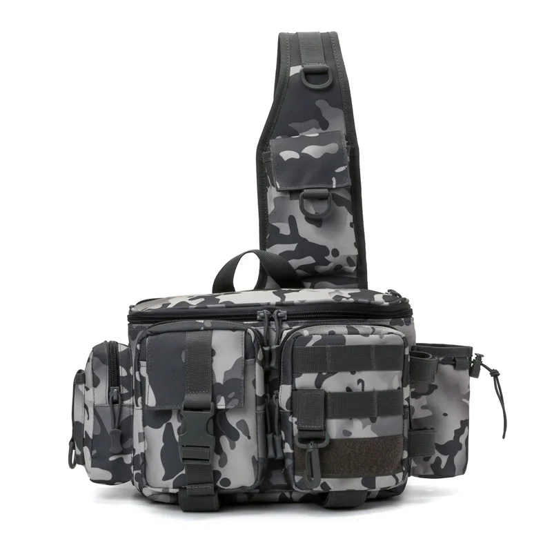 Рыболовная плечевая Сумка Многофункциональная поясная сумка для рыбалки 600D нейлон большой Мульти Карманный водонепроницаемый для спорта на открытом воздухе для верховой езды 
Рыболовная плечевая Сумка Многофункциональная поясная сумка для рыбалки 600D нейлон большой Мульти Карманный водонепроницаемый для спорта на открытом воздухе для верховой езды