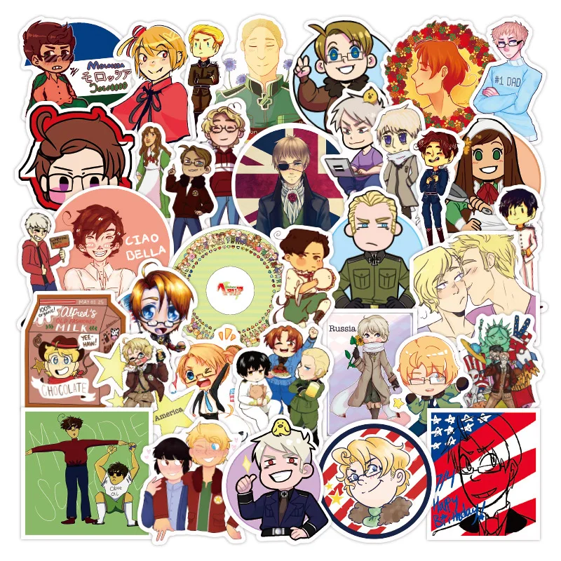 30/50/100pcs Hetalia helmet sticker Japanese comic graffiti sticker suitcase laptop waterproof removable sticker
30/50/100pcs Hetalia helmet sticker Japanese comic graffiti sticker suitcase laptop waterproof removable sticker