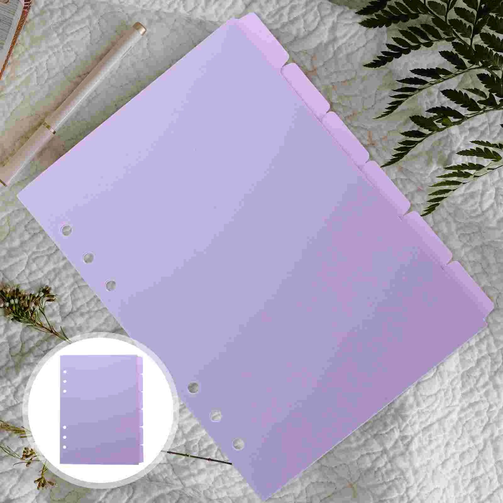 6Pcs Binder Sheet Dividers Replacement Binder 6-hole Insert Dividers with Tabs Folder
6Pcs Binder Sheet Dividers Replacement Binder 6-hole Insert Dividers with Tabs Folder