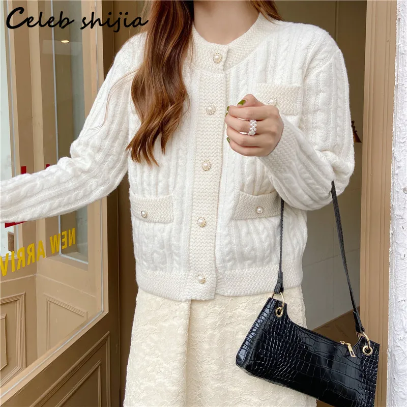 Женский вязаный кардиган, элегантный однобортный деловой кардиган с открытым стежком, офисные топы, Осень-зима 2022
Женский вязаный кардиган, элегантный однобортный деловой кардиган с открытым стежком, офисные топы, Осень-зима 2022