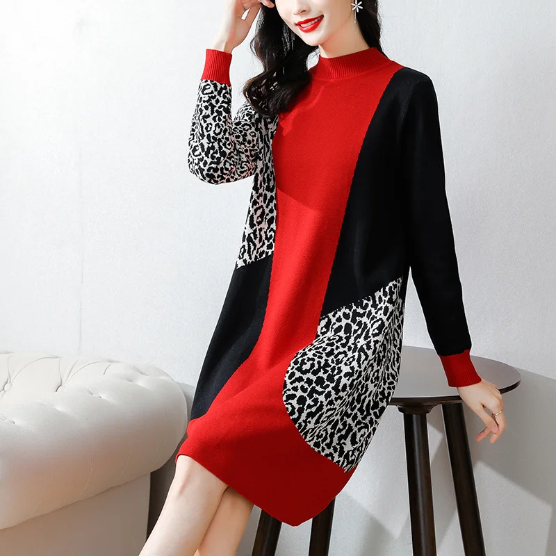 Fall/Winter New Casual Loose Printed Knitted Wool Sweater Dress Autumn/Winter 4XL Plus Size Retro Elegant Tight Sweater
Fall/Winter New Casual Loose Printed Knitted Wool Sweater Dress Autumn/Winter 4XL Plus Size Retro Elegant Tight Sweater