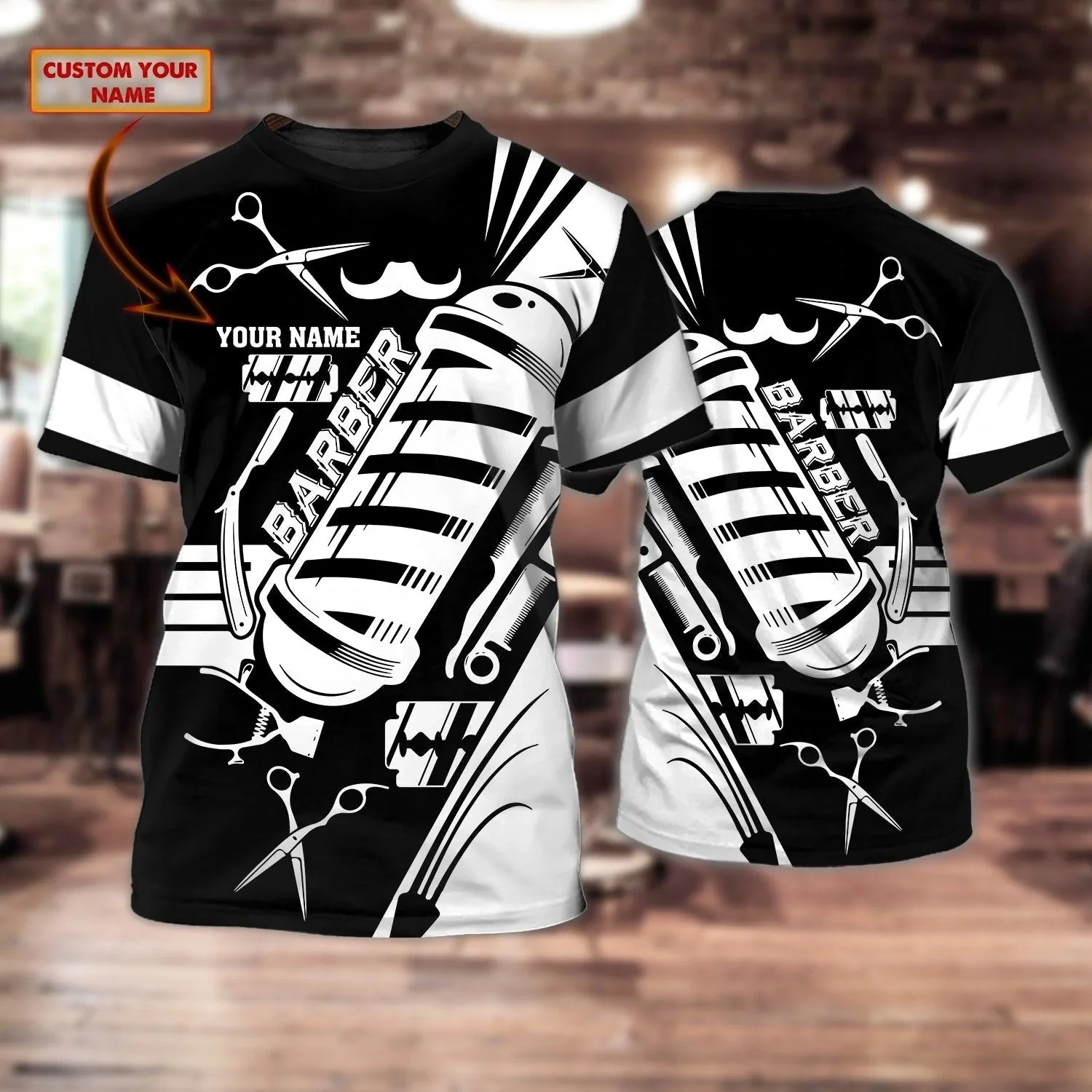 Summer Men's T-Shirt 3D Printed Barber Custom Shirt Tees Unisex O-Neck Cool T-Shirts Oversized Classic Streetwear Designer Tops
Summer Men's T-Shirt 3D Printed Barber Custom Shirt Tees Unisex O-Neck Cool T-Shirts Oversized Classic Streetwear Designer Tops