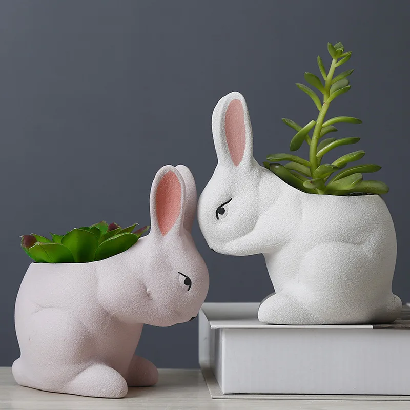 Ceramic Rabbit Vase Cartoon Plant Potted Tabletop Creative Cute Rabbit Decorated Living Room Courtyard Flower Vase Gift
Ceramic Rabbit Vase Cartoon Plant Potted Tabletop Creative Cute Rabbit Decorated Living Room Courtyard Flower Vase Gift