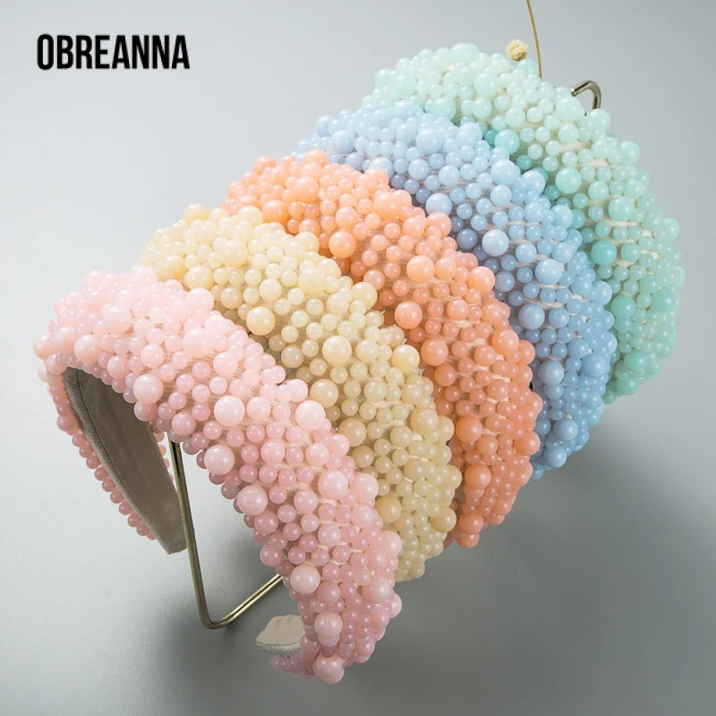 Hair Band Fashion Handmade Beaded Pearl Headband Jelly Color Female Sponge Wide-Brim Hair Accessories Fashion Classic Style
Hair Band Fashion Handmade Beaded Pearl Headband Jelly Color Female Sponge Wide-Brim Hair Accessories Fashion Classic Style