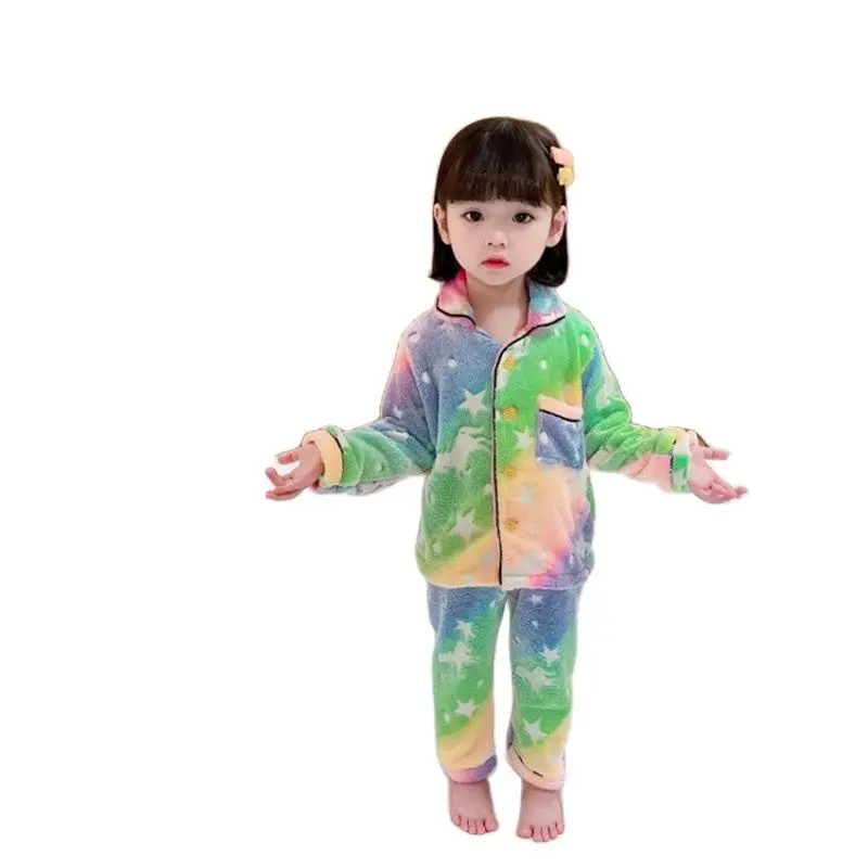 Spring 2022 New Trendy Girl Tie Dye Pajamas Toddler Nightwear Baby Flannel Long Sleeve Sleep Tops Set Boys Coral Fleece Homewear
Spring 2022 New Trendy Girl Tie Dye Pajamas Toddler Nightwear Baby Flannel Long Sleeve Sleep Tops Set Boys Coral Fleece Homewear
