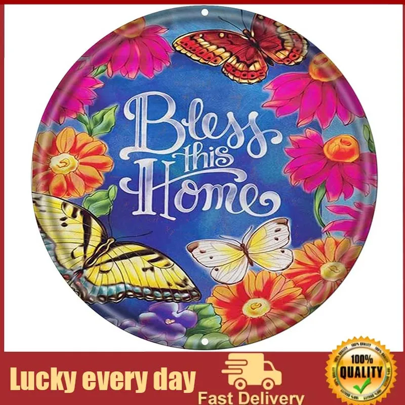 Metal Tin Sign Circle Round Sign,Blessed Floral,Tulips Butterflies,Retro Metal Round Tin Signs Decor Wall Art Posters Gifts
Metal Tin Sign Circle Round Sign,Blessed Floral,Tulips Butterflies,Retro Metal Round Tin Signs Decor Wall Art Posters Gifts