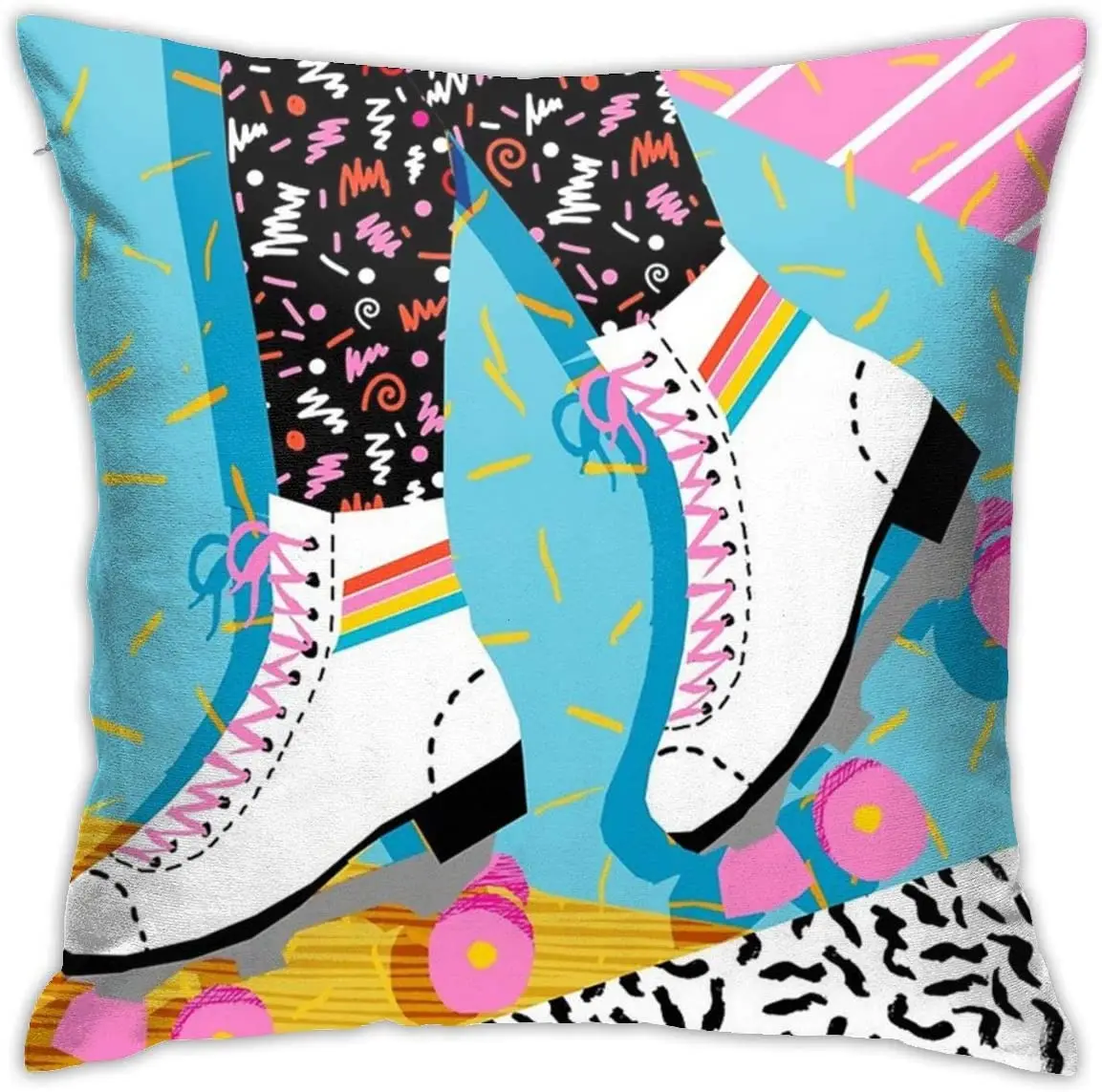 Decorative Cushion Pillow Case for Car Sofa Bedroom Decor Kids Girls Boys (80s Retro Throwback Rollerskating Rink)
Decorative Cushion Pillow Case for Car Sofa Bedroom Decor Kids Girls Boys (80s Retro Throwback Rollerskating Rink)