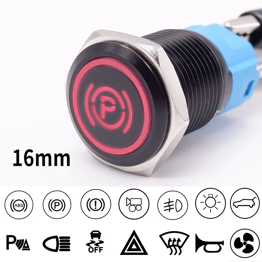 16mm Black Oxide Metal Power Push Button Switch Waterproof Custom Made Button Flat Head With LED Light Self-Reset Self-Lock 12V
16mm Black Oxide Metal Power Push Button Switch Waterproof Custom Made Button Flat Head With LED Light Self-Reset Self-Lock 12V