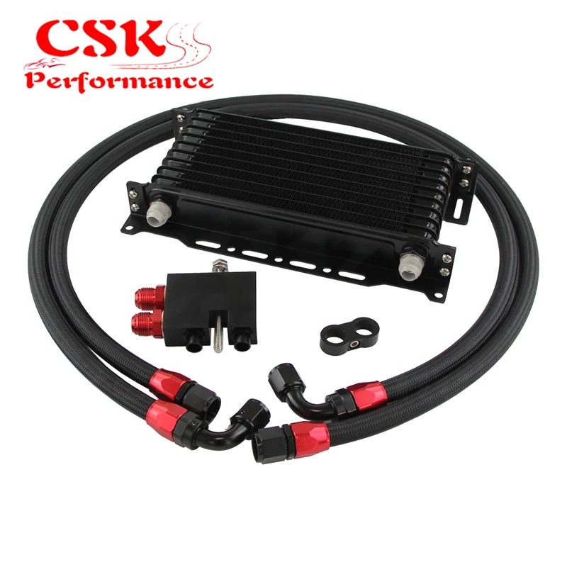 10 Row AN10 Oil cooler w/Bracket Hose Kit Fits For BMW 335: N54 E90 E92 E93/135: E82
10 Row AN10 Oil cooler w/Bracket Hose Kit Fits For BMW 335: N54 E90 E92 E93/135: E82
