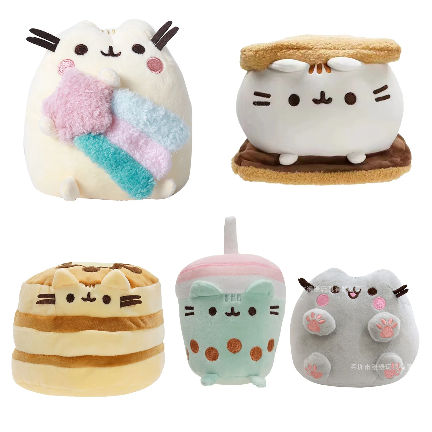 Pusheen 15 см мягкая игрушка аниме милая кошка мягкое украшение для дома настольное