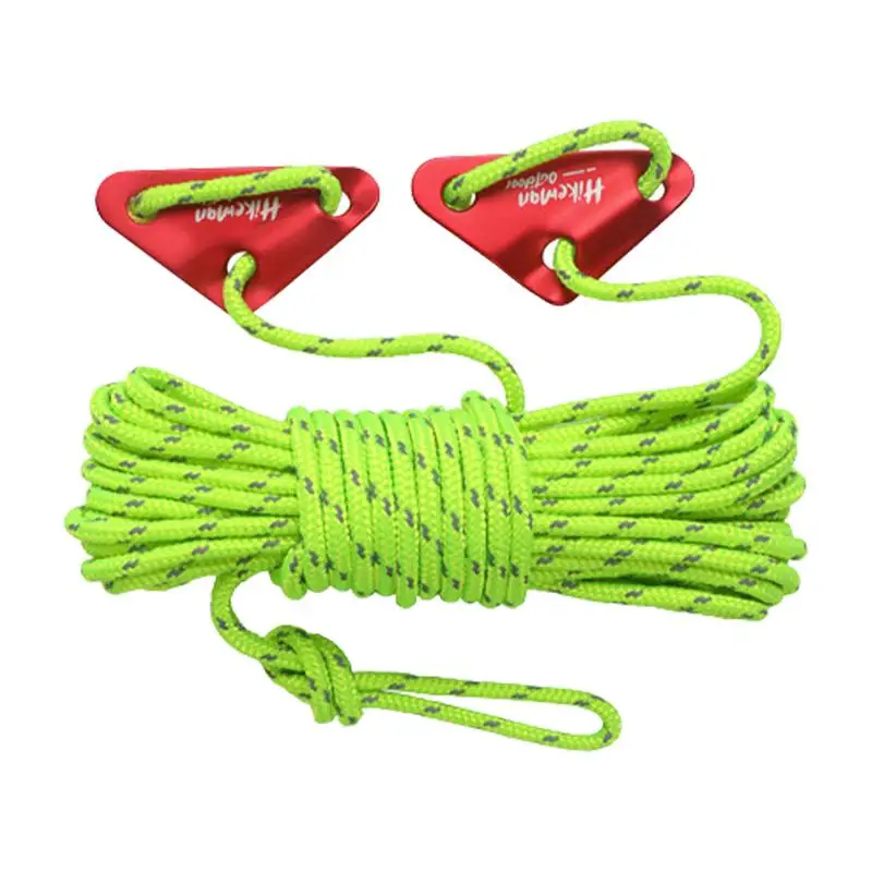 

Outdoor Reflective Rope Reflective Camping Utility Rope Lightweight Tent Tie Downs With Adjusters Tent Tarp Rope Guyline For