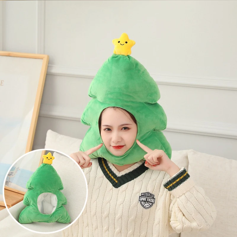 Cute Christmas Tree Headcover Plush Toy Hat Funny Headgear Soft Party Performance Cosplay Headwear Beanies Cap Photo Props
Cute Christmas Tree Headcover Plush Toy Hat Funny Headgear Soft Party Performance Cosplay Headwear Beanies Cap Photo Props