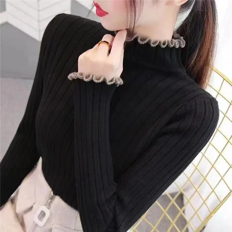 Women's Half Turtleneck Knitted Bottoming Shirt Autumn and Winter 2022 New Fungus Long Sleeve All-Matching Pullover Sweater Top
Women's Half Turtleneck Knitted Bottoming Shirt Autumn and Winter 2022 New Fungus Long Sleeve All-Matching Pullover Sweater Top