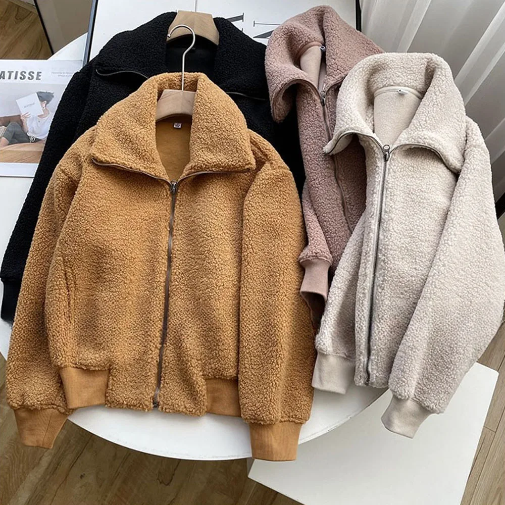 Polar Woman Winter Fake Designer Clothes Wool Coats and Mixtures Elegant Hair Faux Fur Plush Jacket Especially Lined
Polar Woman Winter Fake Designer Clothes Wool Coats and Mixtures Elegant Hair Faux Fur Plush Jacket Especially Lined