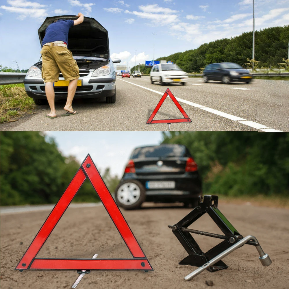 Triangle Reflective Warning Sign Foldable Red Car Hazard Breakdown Warning Stand Emergency EU Portable Parking Rack Reflector
Triangle Reflective Warning Sign Foldable Red Car Hazard Breakdown Warning Stand Emergency EU Portable Parking Rack Reflector
