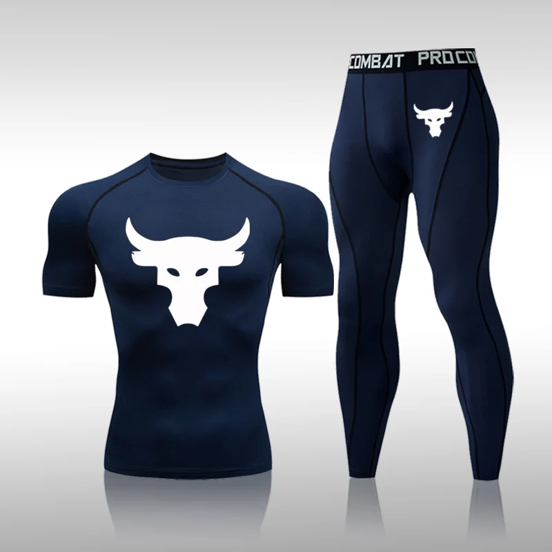 Jogging Running Set Rashgard Gym Clothing Men Fitness Workout Tight Quick-drying Mens MMA Compression Set Tracksuit Sports Suits
Jogging Running Set Rashgard Gym Clothing Men Fitness Workout Tight Quick-drying Mens MMA Compression Set Tracksuit Sports Suits