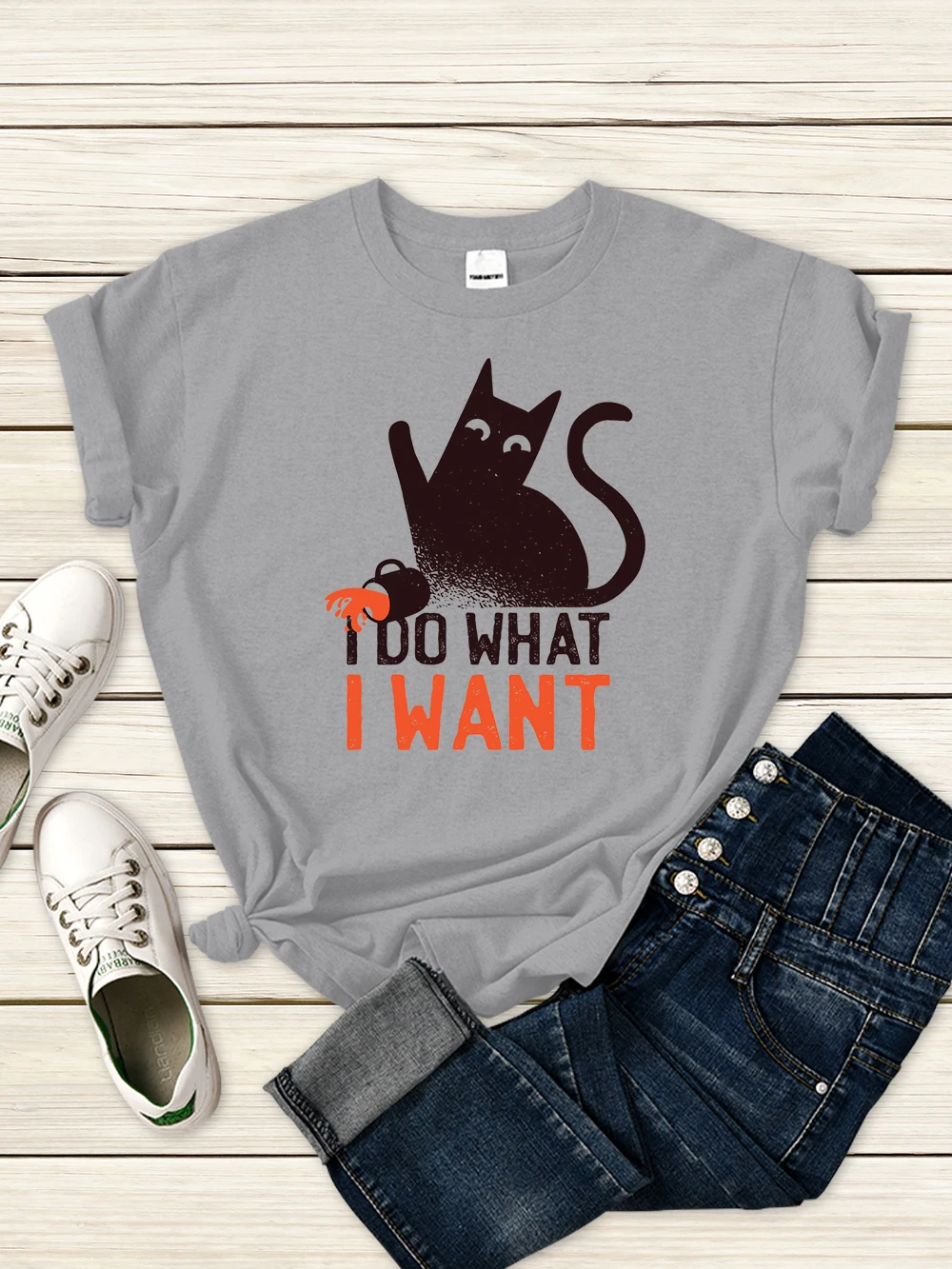 Funny Black Cat Anime I Do What I Wantfemale T Shirt Summer Casual Tshirt Street O-Neck Short Sleeve Classic All-Match Clothing
Funny Black Cat Anime I Do What I Wantfemale T Shirt Summer Casual Tshirt Street O-Neck Short Sleeve Classic All-Match Clothing