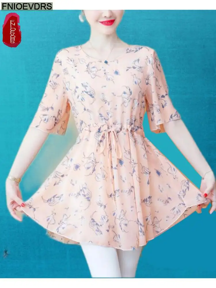 Блузка женская свободного покроя с цветочным принтом, элегантная офисная винтажная туника в стиле ретро, топ с баской, одежда для лета, 5XL/4XL/... 
Блузка женская свободного покроя с цветочным принтом, элегантная офисная винтажная туника в стиле ретро, топ с баской, одежда для лета, 5XL/4XL/...