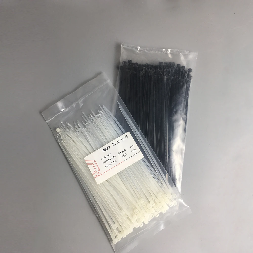 100 Pcs Nylon Cable Self-locking Plastic Wire Zip Ties Set MRO & Lndustrial Supply Fasteners & Hardware Cable4*200
100 Pcs Nylon Cable Self-locking Plastic Wire Zip Ties Set MRO & Lndustrial Supply Fasteners & Hardware Cable4*200