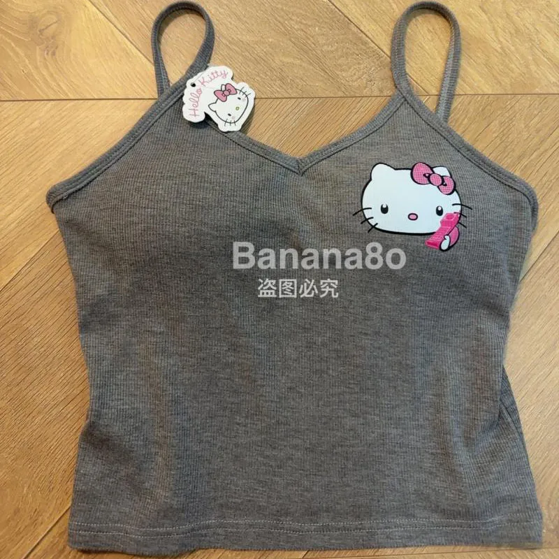 Cartoon Sanrioed Anime Hello Kittys Short-Sleeved Suspenders Girl Heart Kawaii Summer Pure Cotton Sexy Trend Top Festival Gifts
Cartoon Sanrioed Anime Hello Kittys Short-Sleeved Suspenders Girl Heart Kawaii Summer Pure Cotton Sexy Trend Top Festival Gifts