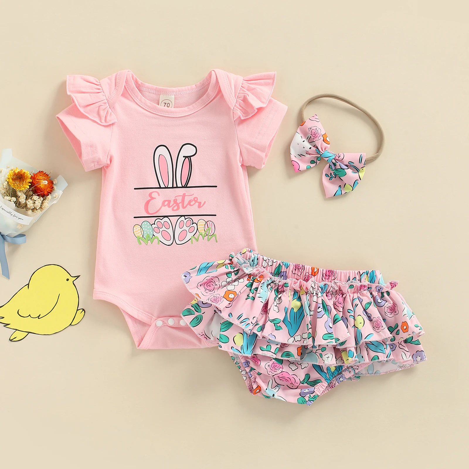 0-24 Months Lovely Baby Girl Shorts Set Round Neck Short Sleeve Rabbit Buttoned Crotch Romper Multi Layer Skirt Shorts Hairband
0-24 Months Lovely Baby Girl Shorts Set Round Neck Short Sleeve Rabbit Buttoned Crotch Romper Multi Layer Skirt Shorts Hairband