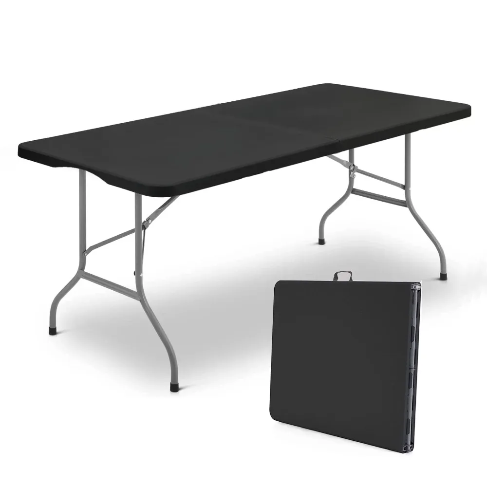 SUGIFT 6ft Folding Table, Portable Plastic Tables for Party, Picnic, Camping, Black
SUGIFT 6ft Folding Table, Portable Plastic Tables for Party, Picnic, Camping, Black